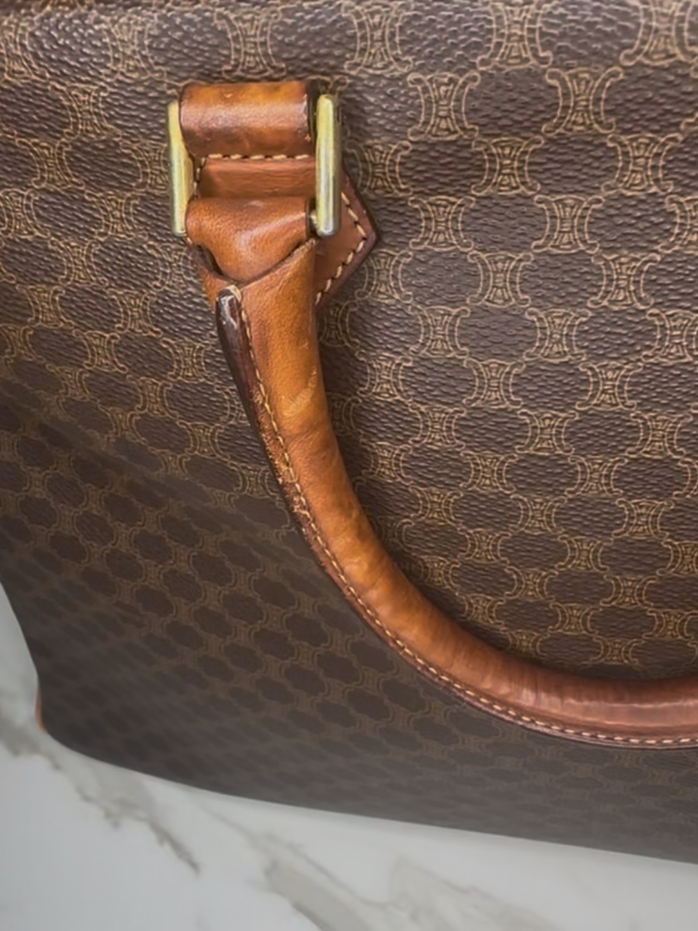 Rare Vintage CELINE Macadam Briefcase |Document tote | Pre Loved Luxury - Picture 11 of 15